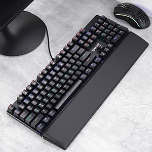 Redragon P037 Meteor L Keyboard Wrist Rest Pad Soft Memory Foam w/ Anti-Slip Rubber Base For 100% 104 Keys Compact Size